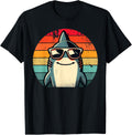 Cool Retro Shark in Sunglasses 70s 80s 90s Funny Shark T-Shirt