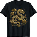 Asian Dragon Clouds Vintage Chinese Japanese Men Women Kids T-Shirt