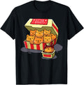 InGENIUS Funny Cat Owner Shirts & Gifts Kitten Nuggets Food Pun Cat Lover Gift Chicken Nuggets Unisex-Adults T-Shirt Black Small