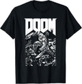 Doom Baron Pixelated Character with Logo Video Game T-Shirt