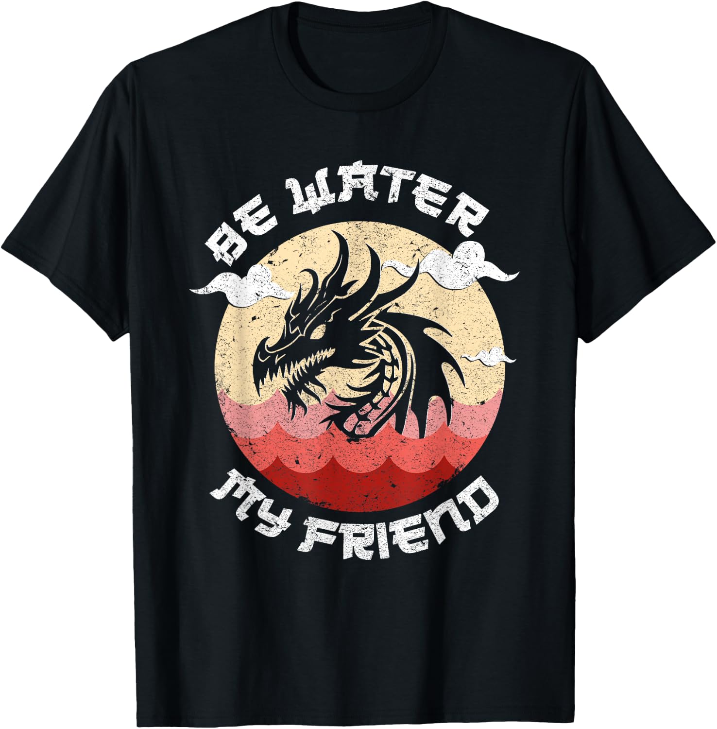 Shaolin Spirit Be Water my Friend Martial Arts Chinese T-Shirt