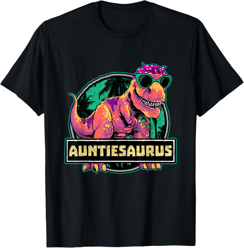Aunt Dino Auntiesaurus Dinosaur Birthday Auntie T-Shirt