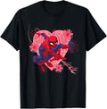Marvel Spider-Man Hearts and Flowers Valentine's Day T-Shirt Small