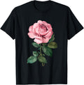 199 Flowers Rose Graphic T-Shirt, Small, Black