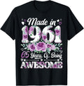 65 Year Old Made in 1961 Floral 65th Birthday Women T-Shirt