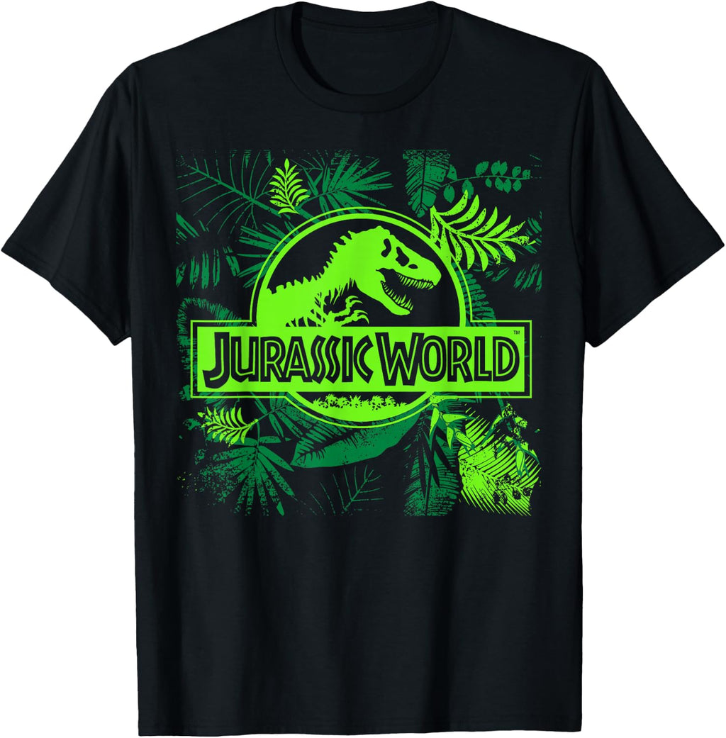 Jurassic World Green Jungle Classic Logo T-Shirt Small