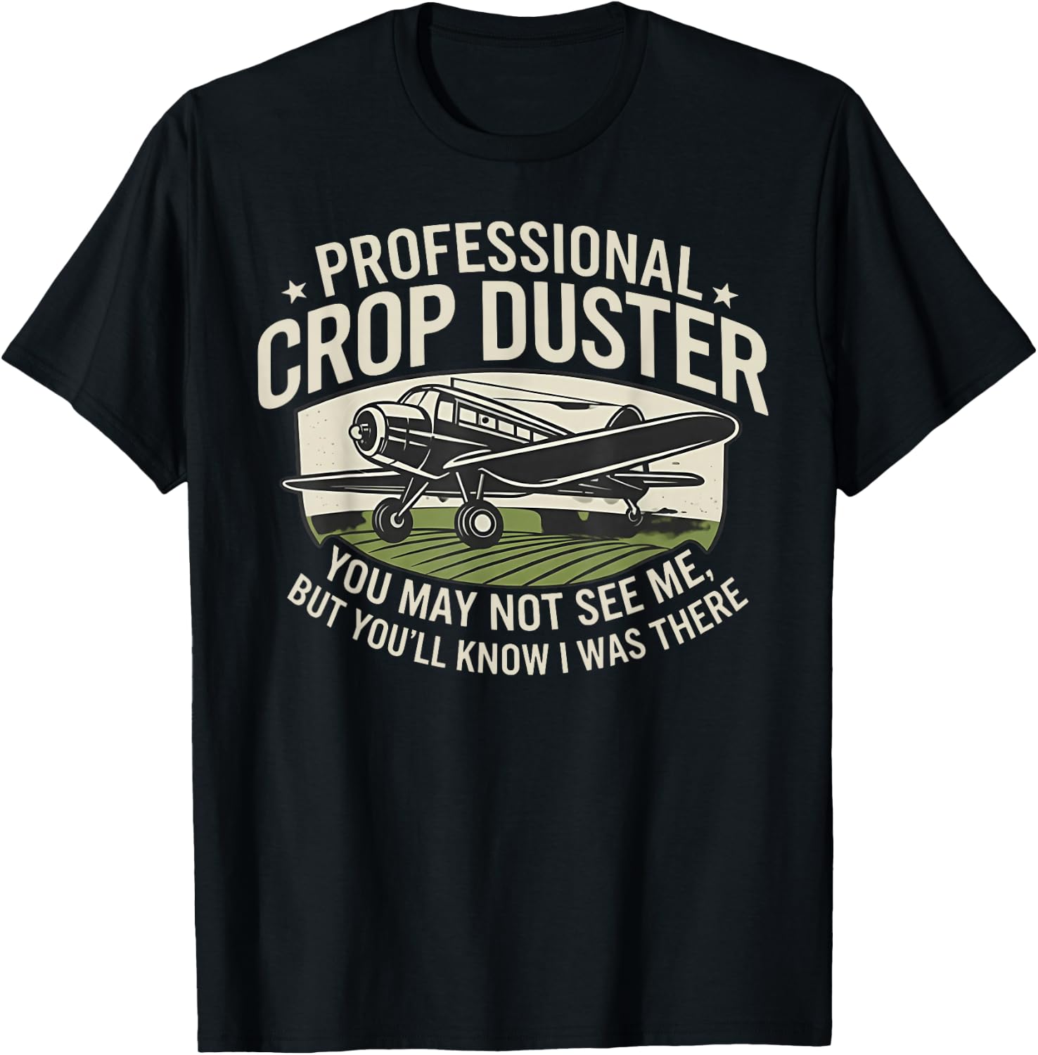 Professional Crop Duster Funny Airplane Fart Pun T-Shirt