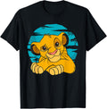 Disney The Lion King Young Simba Resting Blue 90s T-Shirt T-Shirt