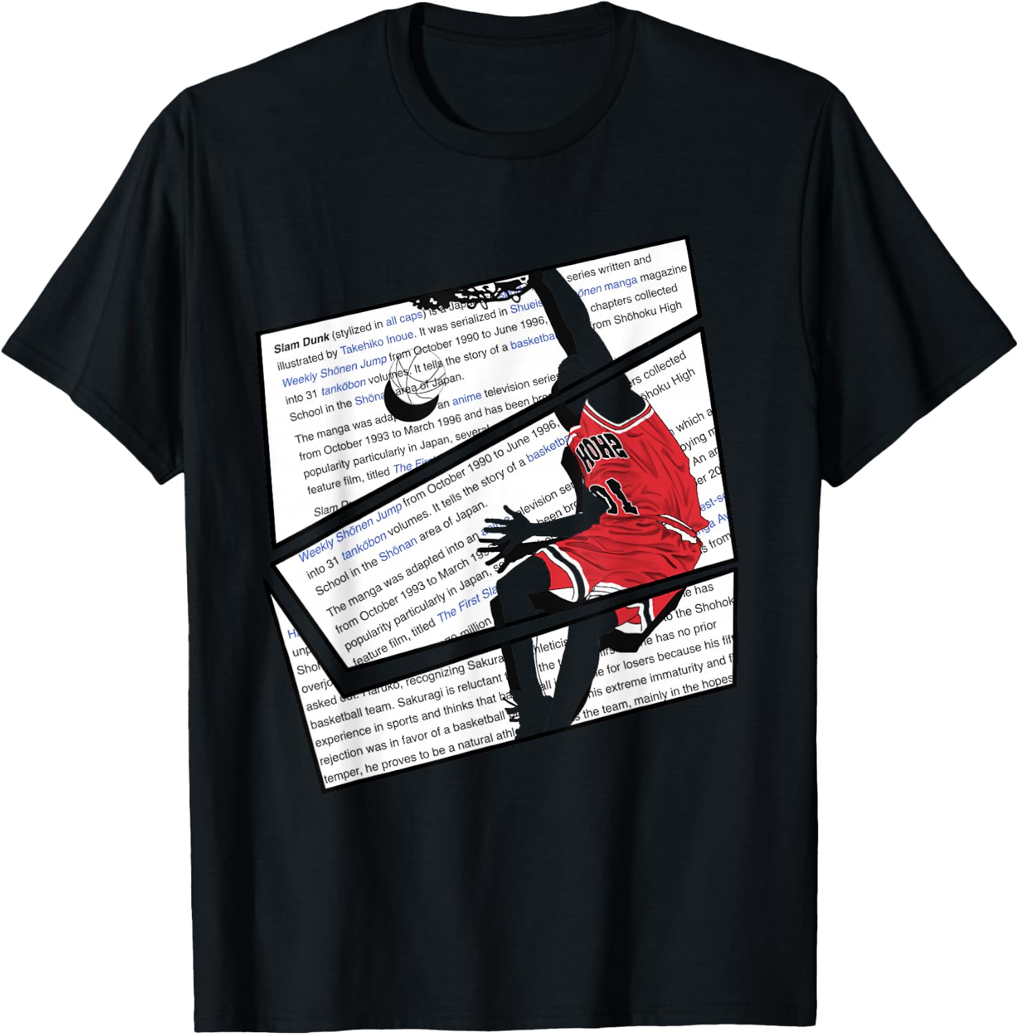 Anime Slam Dunk Hanamichi Sakuragi T-Shirt