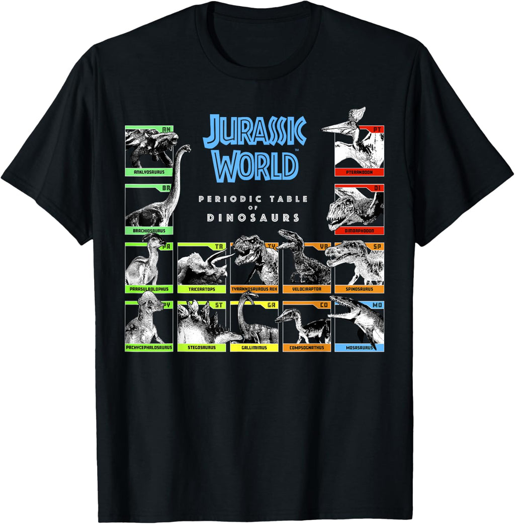 Jurassic World Periodic Table of Dinosaurs T-Shirt Small