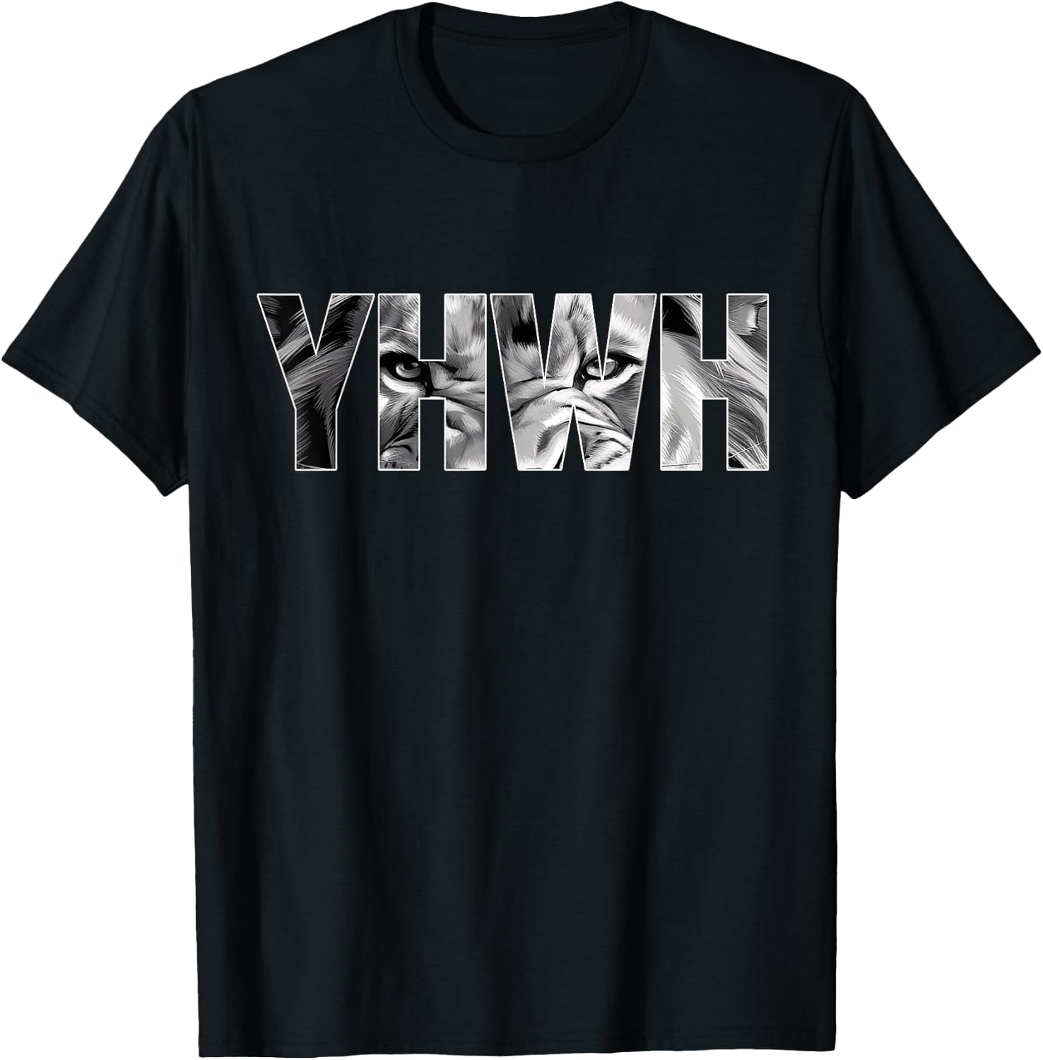 YHWH Lion of Judah Yahweh in Hebrew Jesus Christian T-Shirt