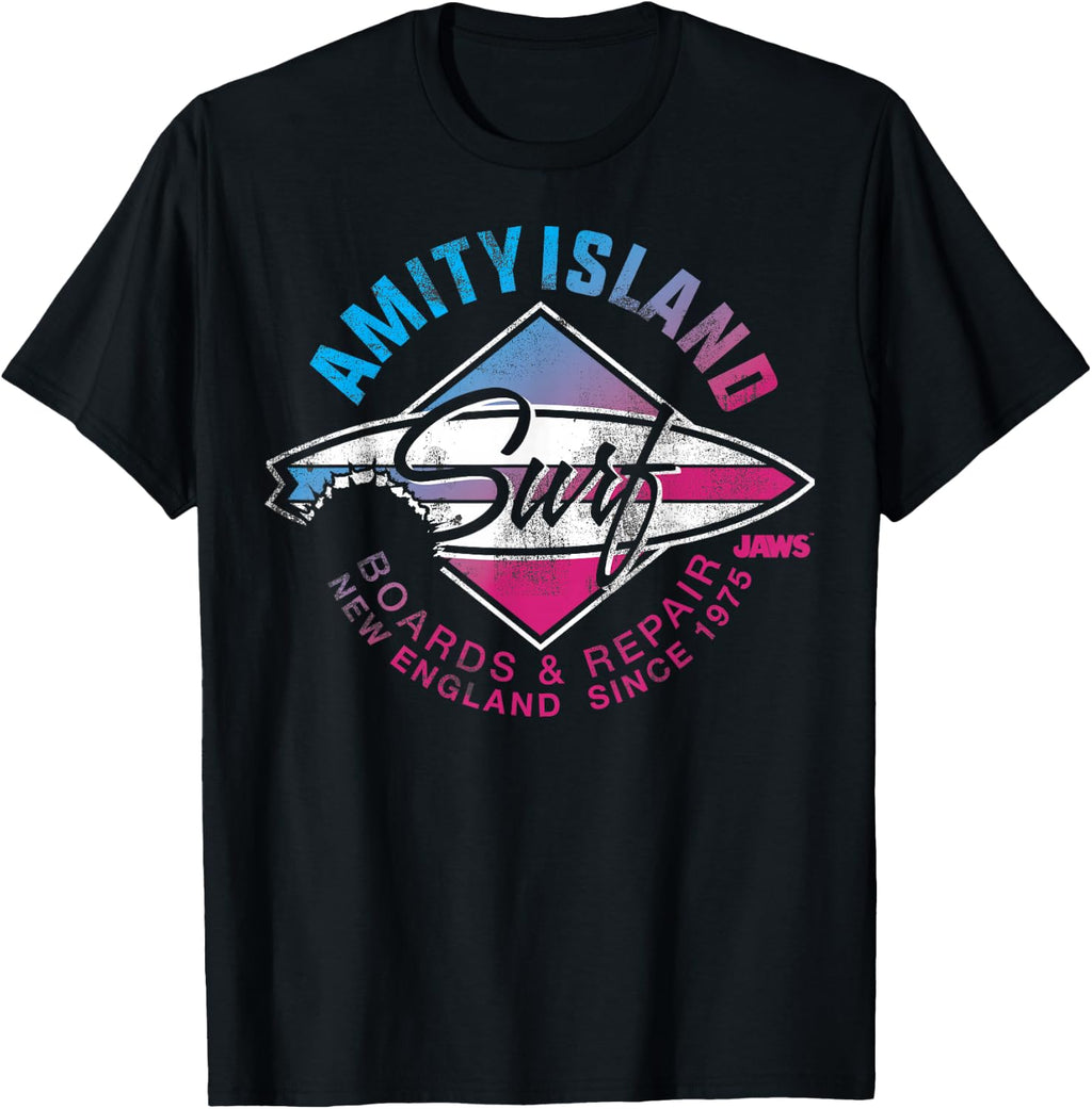Jaws Amity Island New England Surf Shop Since T-Shirt T-Shirt