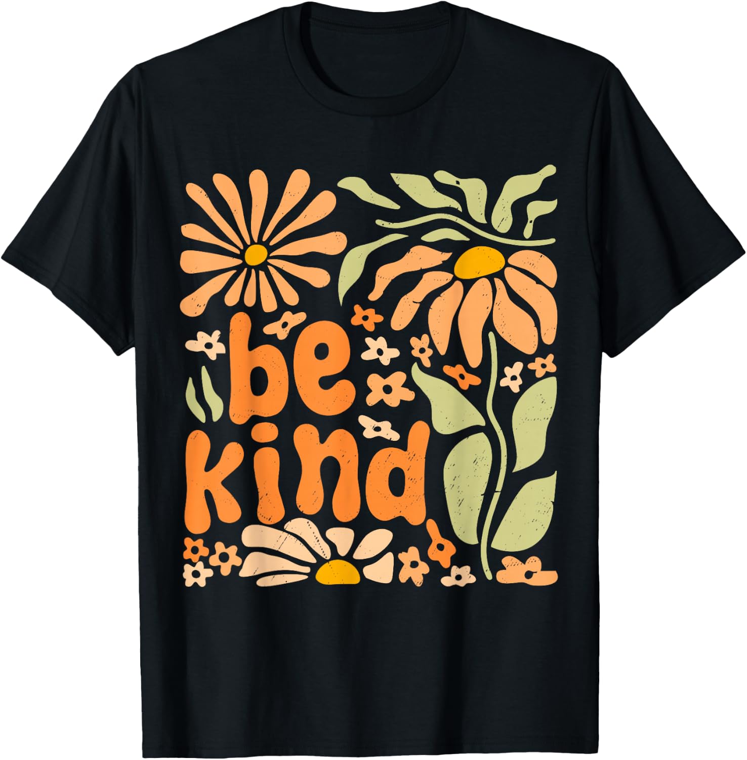 Be Kind Floral Positive Quote Boho Flowers Choose Kindness T-Shirt