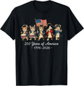 250 Years of America Cats Patriotic Cat Lover T-Shirt