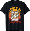 Animals Vintage Cats Rainbow Cat Kitten Surprise & Ramen T-Shirt