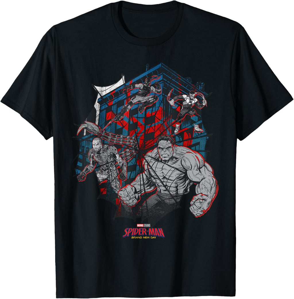 Marvel Spider-Man: Brand New Day Spidey's Foes Caught in Web T-Shirt