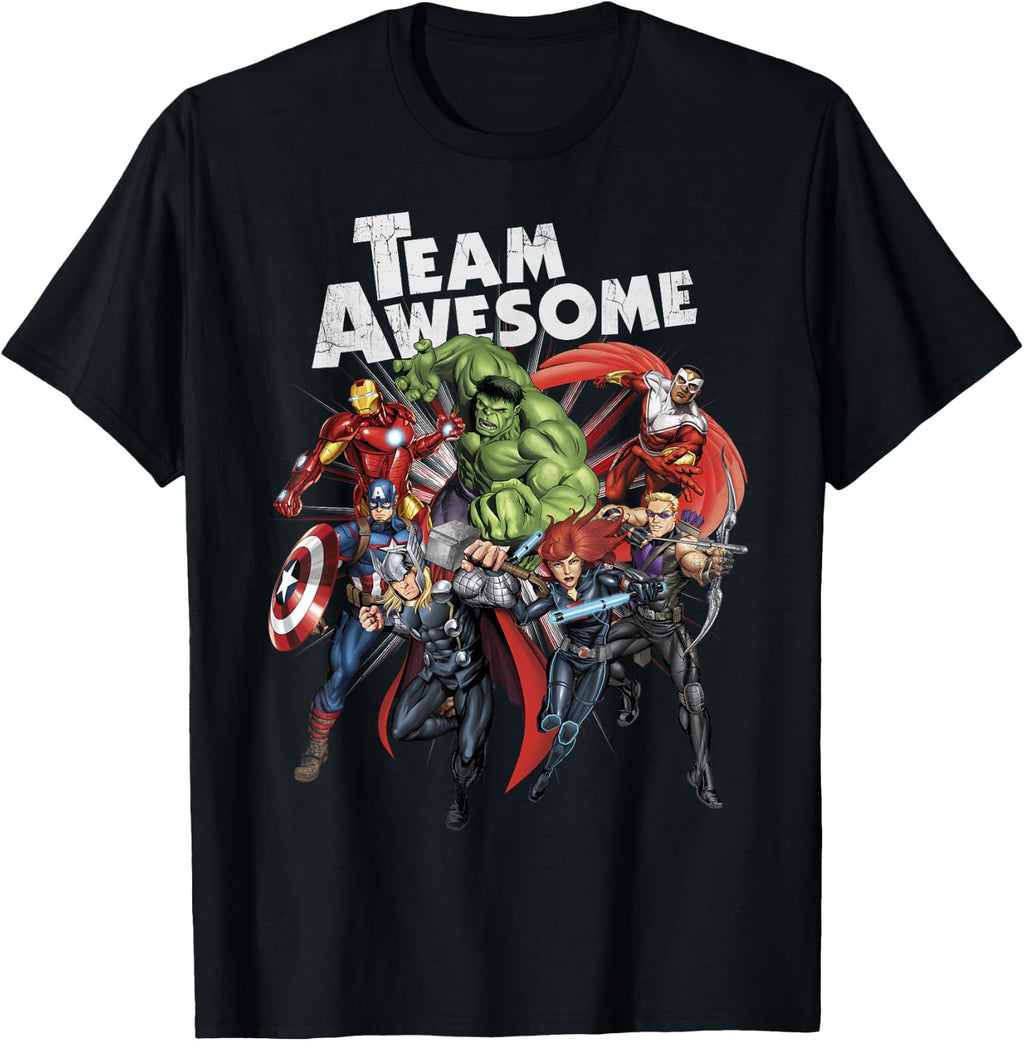 Avengers Assemble Team Awesome Group Huddle T-Shirt T-Shirt