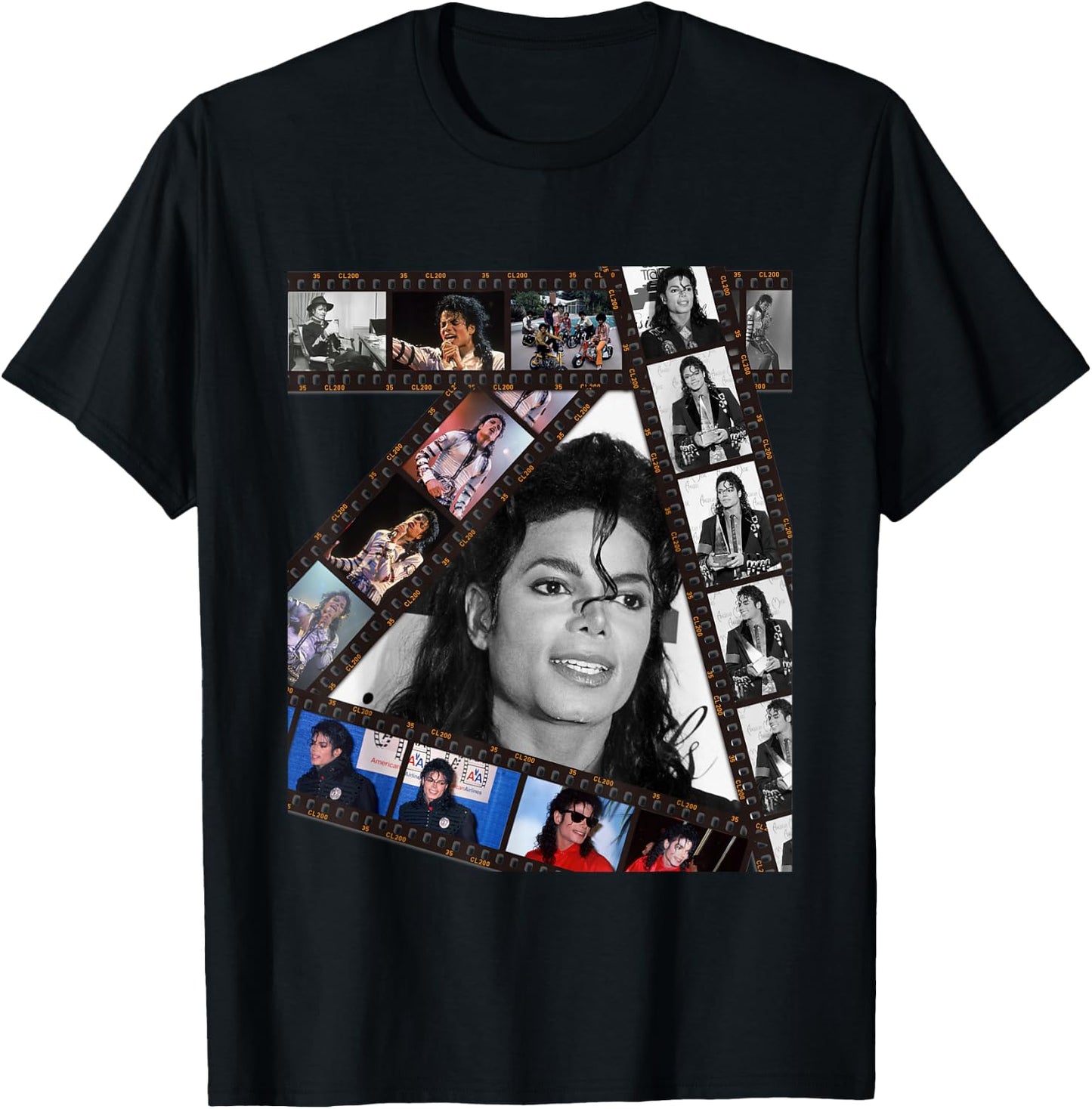 The King of Pop Michael Jackson MJ-002 Black Cotton 100% T-Shirt, Unisex-Adults, Small, Short Sleeve