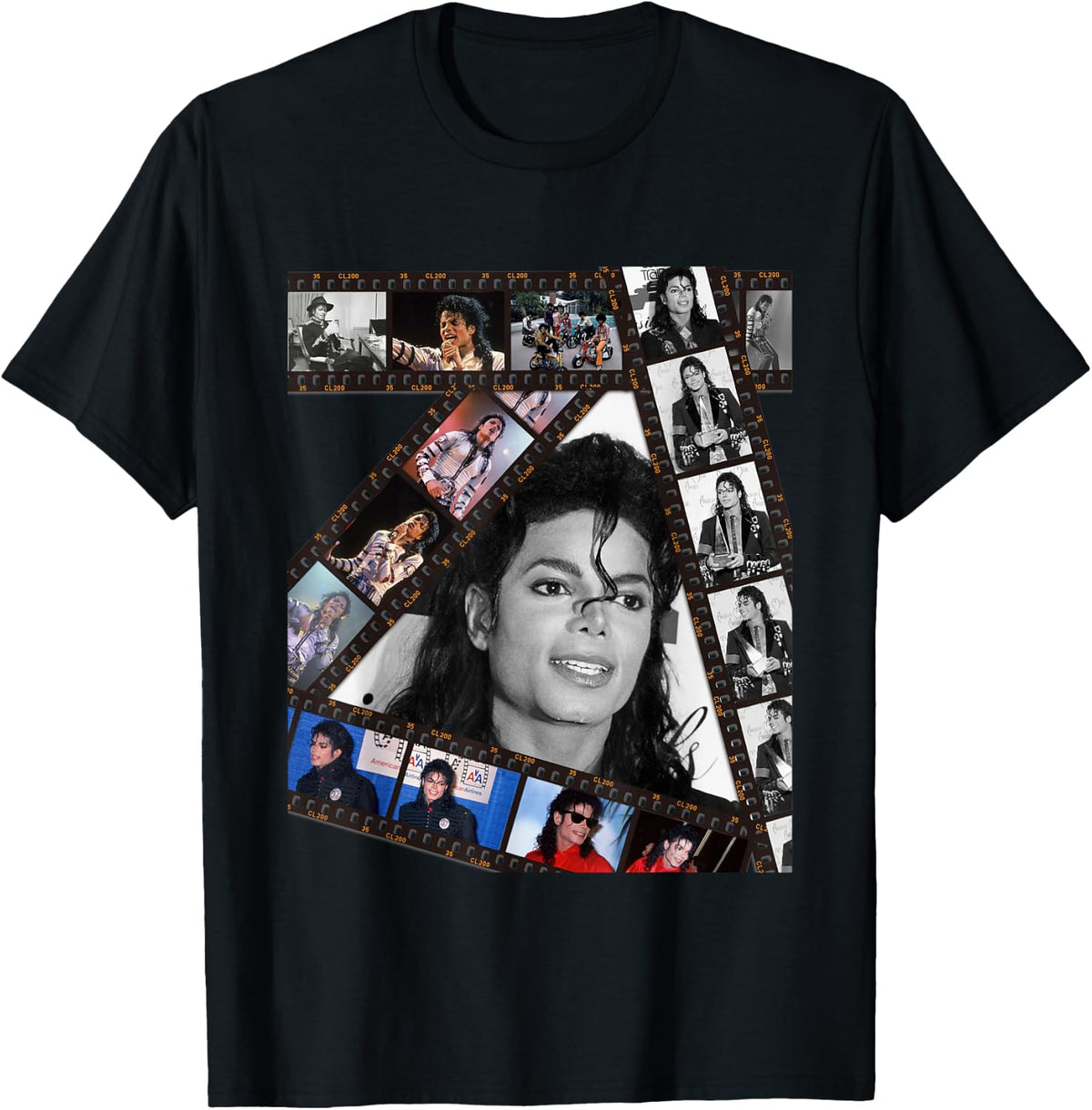 The King of Pop Michael Jackson MJ-002 Black Cotton 100% T-Shirt, Unisex-Adults, Small, Short Sleeve