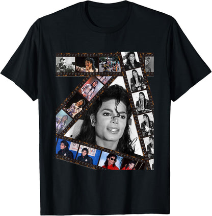 The King of Pop Michael Jackson MJ-002 Black Cotton 100% T-Shirt, Unisex-Adults, Small, Short Sleeve