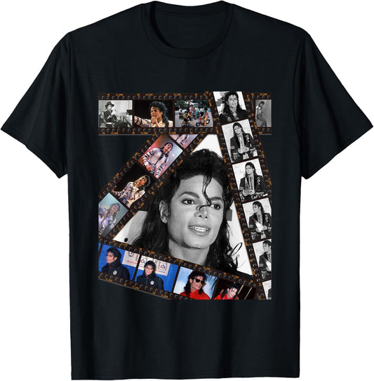 The King of Pop Michael Jackson MJ-002 Black Cotton 100% T-Shirt, Unisex-Adults, Small, Short Sleeve