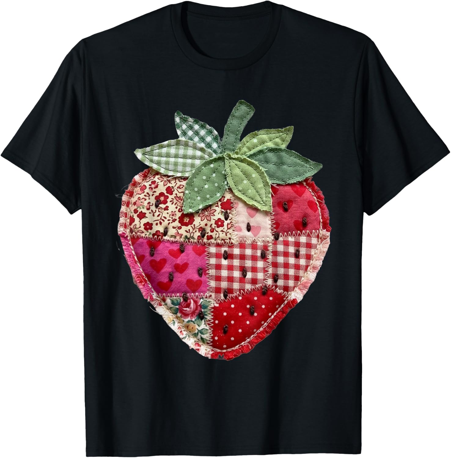 Strawberry Patchwork Vintage Strawberry Farmers Farm T-Shirt