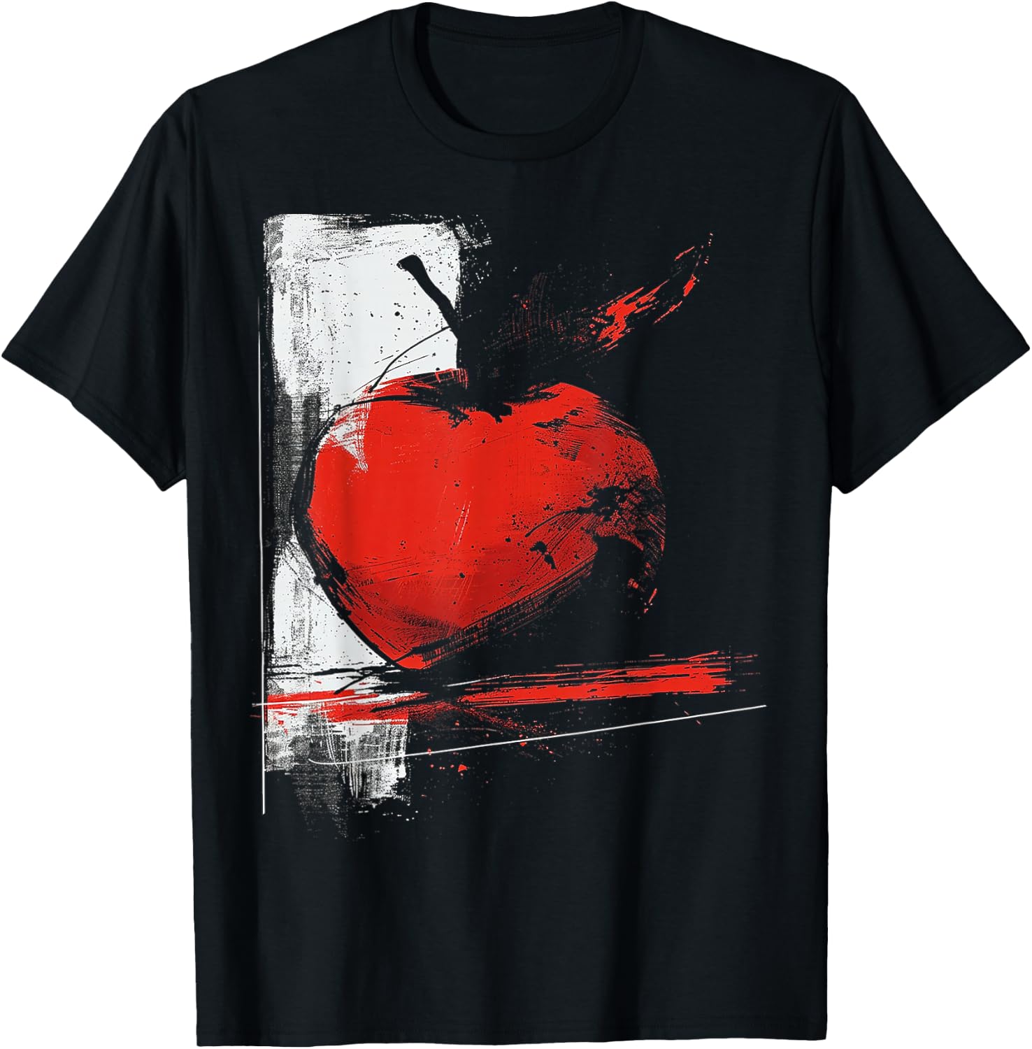 @rtY Apple Drawing Art Fruit Graphic Motif Apple T-Shirt