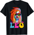 Leo Queen African American Loc'd Women Zodiac Sign T-Shirt