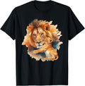 Lion and Cub Abstract Cute Lions T-Shirt