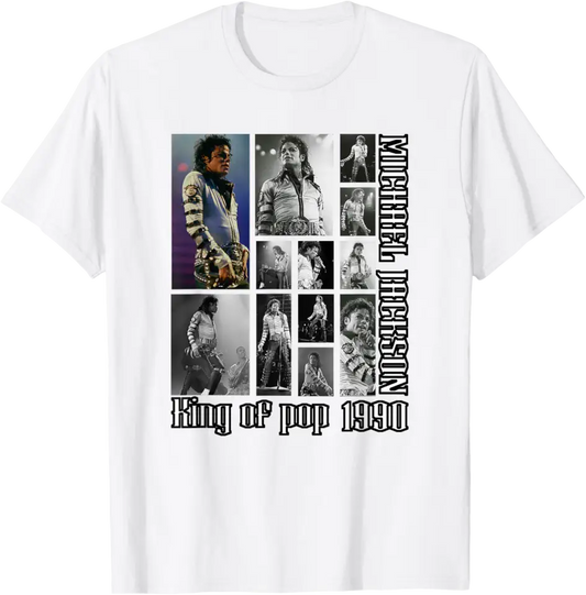 Michael Jackson T-Shirt The King of Pop MJ Cotton 100% Men or Women